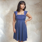 Shimmer Unique Shoulder Blue Dress