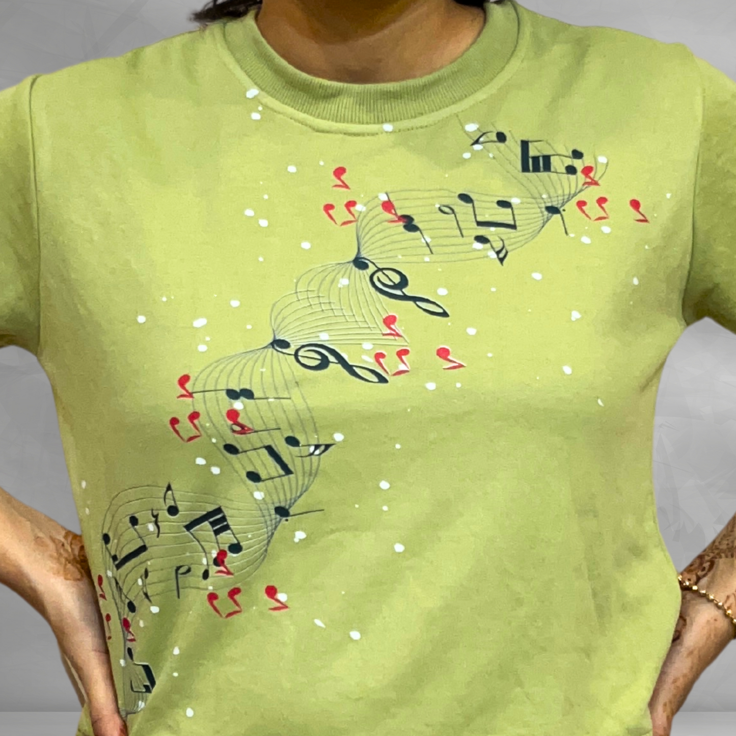 Melodic Harmony: The Music Lover's Pista Green Tee