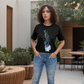 Mystical Depths: Black T-Shirt with Unique Sea Life Print