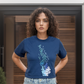 Mystical Depths: Midnight Blue T-Shirt with Unique Sea Life Print