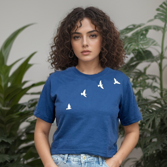 Freedom's Flight: Mountain Majesty Blue T-Shirt