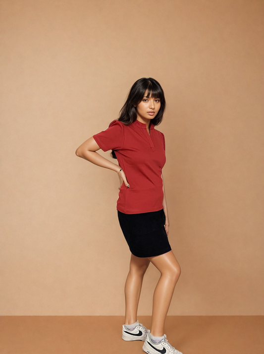 Scarlet Puff Sleeve Everyday Top